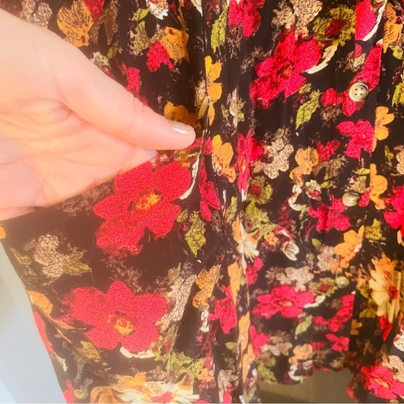 Urban Outfitters Floral Aloha Tie Front Shirt Dress Size Medium - Picture 13 of 14